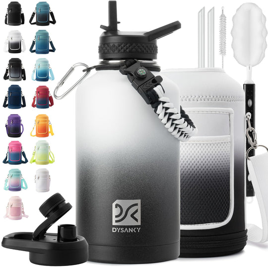 DYSANKY 2L Insulated Water Bottle 64 oz - Multiple Insulation Vacuum Sealed - Portable Sports Half Gallon Metal Water Jug for Outdoor Adventure, Gym, and Daily Use - Leak Proof &amp; Non-BPA 2 Liter