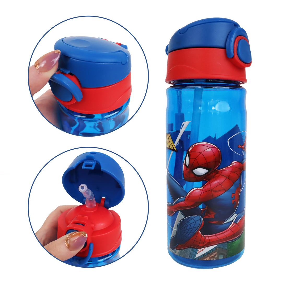 Spider-man Push Water Bottle (500ml / 17oz)
