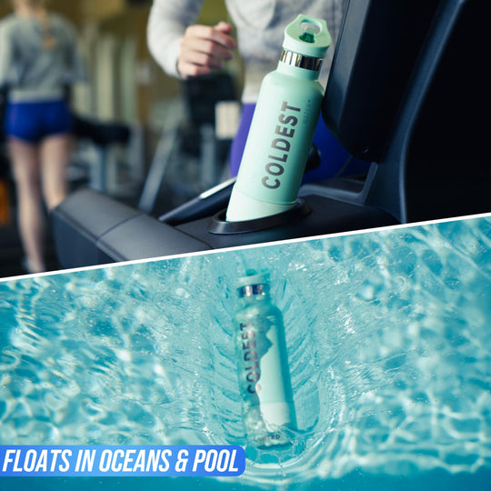 The Coldest Water COLDEST Sports Water Bottle -40 oz (Straw Lid), Leak Proof, Vacuum Insulated Stainless Steel, Hot Cold, Double Walled, Thermo Mug, Metal Canteen (40 oz, Astro Purple)
