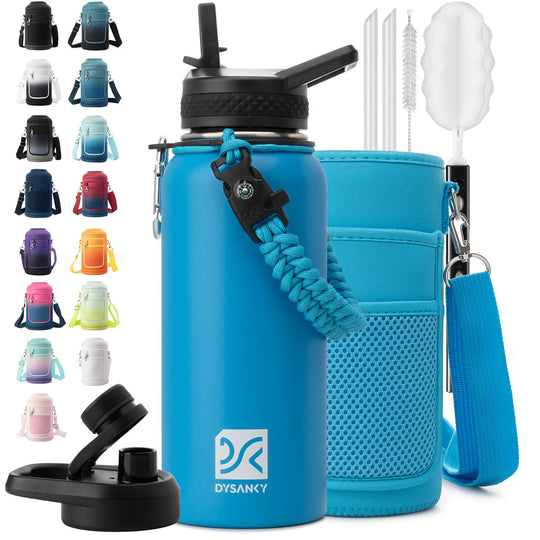 DYSANKY 2L Insulated Water Bottle 64 oz - Multiple Insulation Vacuum Sealed - Portable Sports Half Gallon Metal Water Jug for Outdoor Adventure, Gym, and Daily Use - Leak Proof &amp; Non-BPA 2 Liter