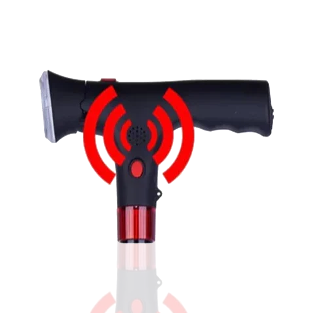 Foldable LED Telescopic Trekking Pole with Built-In Signal &amp; Anti-Slip Base