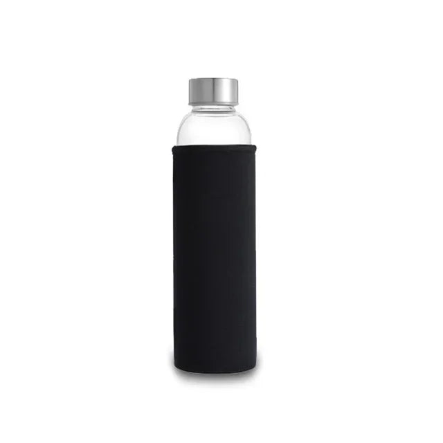 Upors 360ml 550ml Sport Style Glass Water Bottle Portable Bicycle Tour Solid Transparent Office Bottle