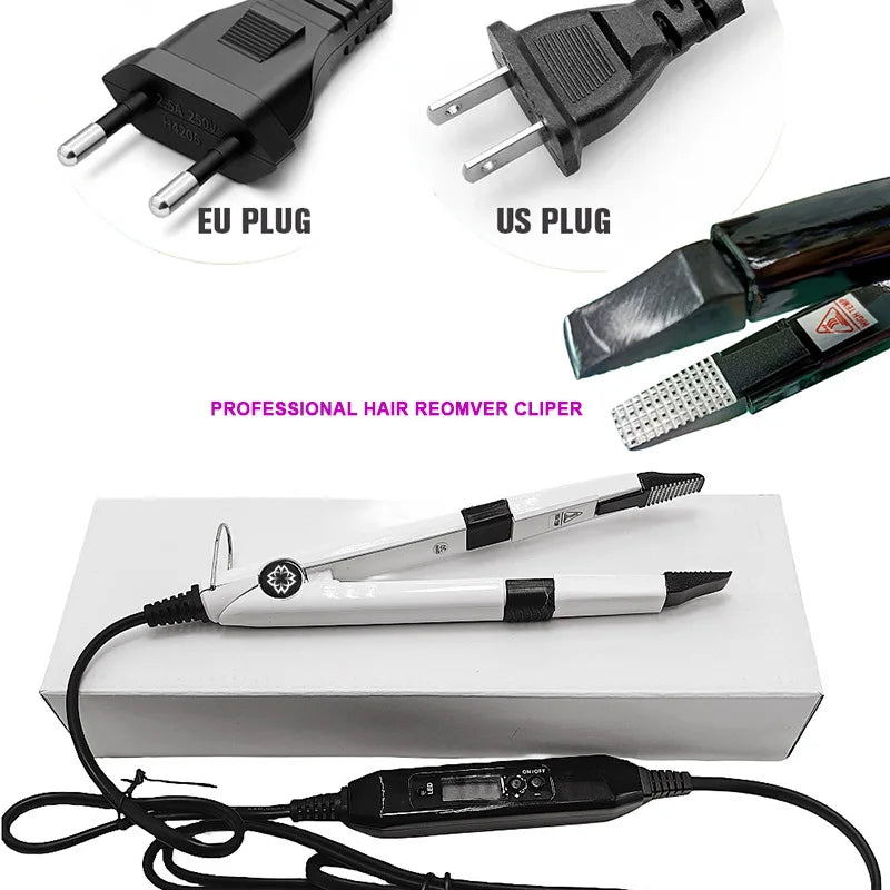 Advanced V Light Hair Extensions Kit Tape-In Extensions with High-Tech UV Machine and Glue for Quality Salon Use Seamless Hair