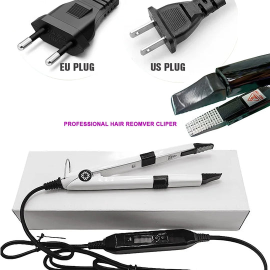 Advanced V Light Hair Extensions Kit Tape-In Extensions with High-Tech UV Machine and Glue for Quality Salon Use Seamless Hair