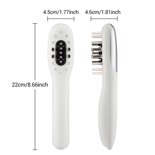 Electric Hair Massage Comb Vibration Microcurrent Scalp Massager Hair Growth Red Light Anti Hair Loss Receding Hairline Brush