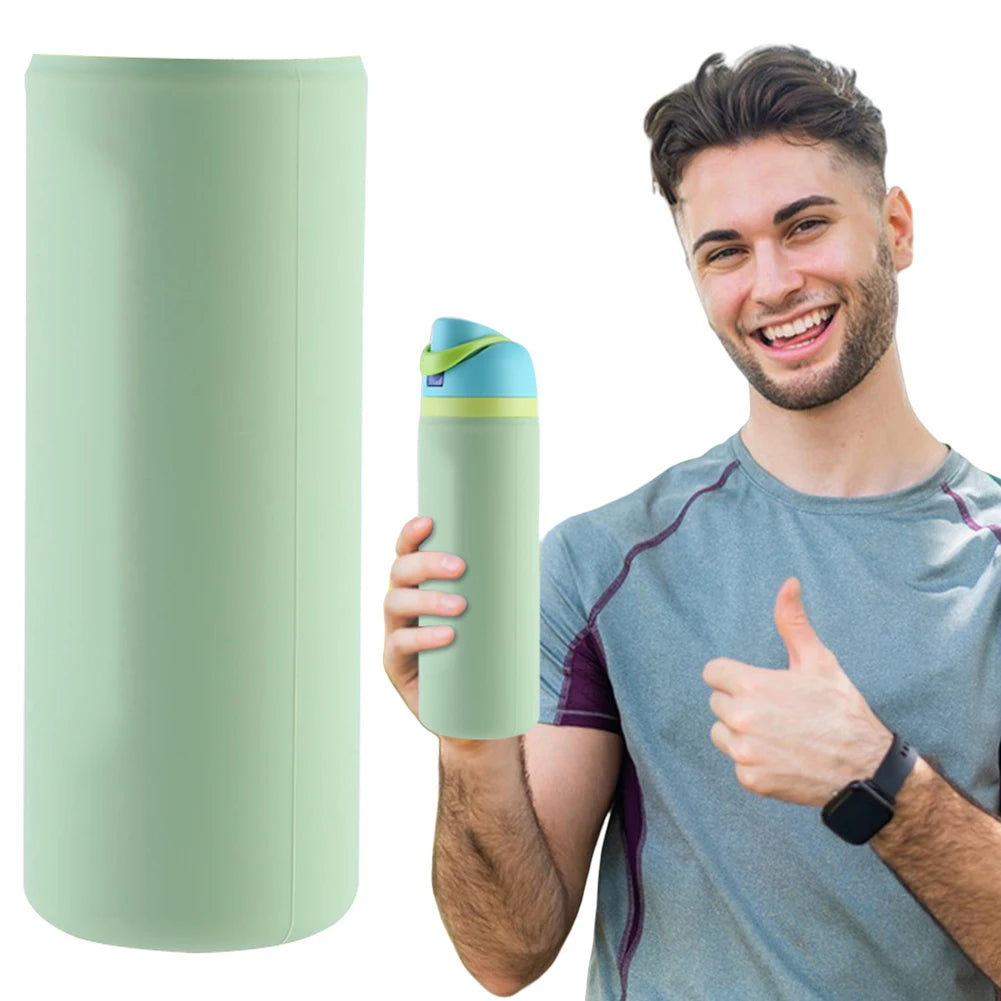 Silicone Water Bottle Boot Anti-Slip Full Wrap Protective Sleeve Bottom Cover for Owala 24oz Water Bottle Accessories