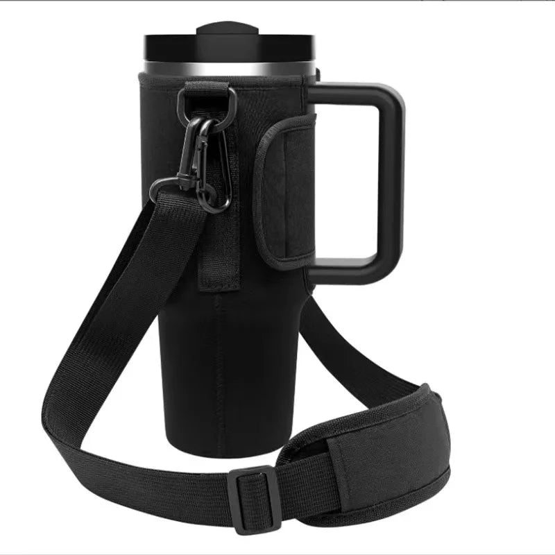 30/40OzWaterBottle Crossbody Bag Reusable Water Bottle Accessory Portable Water Bottle Cooler Bag with Adjustable Shoulder Strap