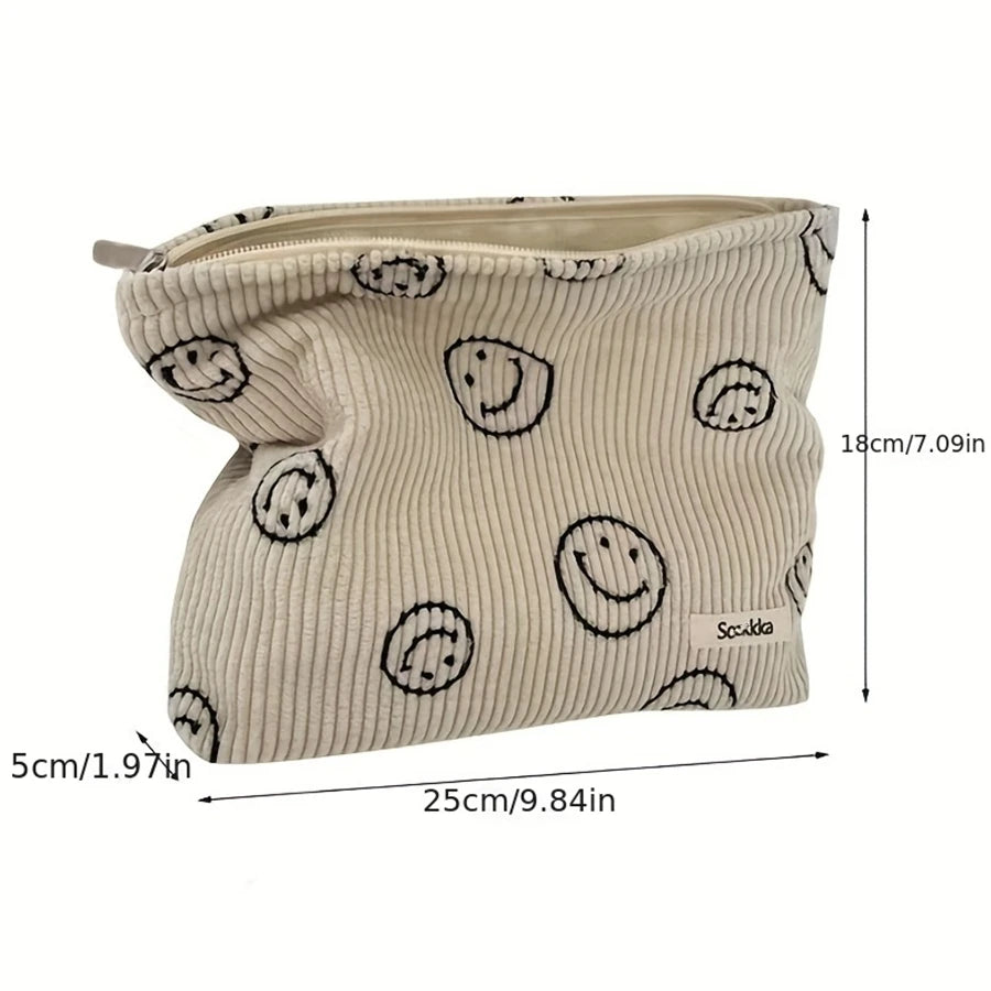 Trousse de maquillage en velours côtelé – Vue principale