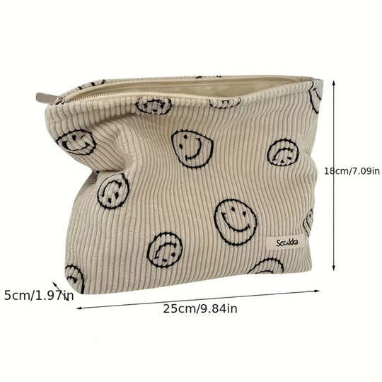 Trousse de maquillage en velours côtelé – Vue principale