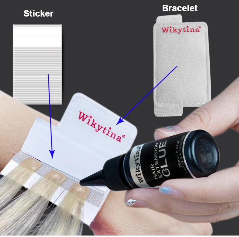 Advanced V Light Hair Extensions Kit Tape-In Extensions with High-Tech UV Machine and Glue for Quality Salon Use Seamless Hair