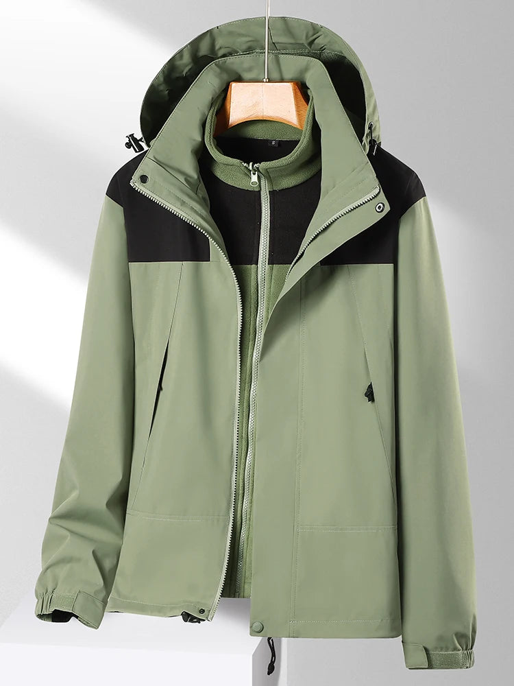 Veste 3 en 1 homme femme imperméable randonnée – Vue principale