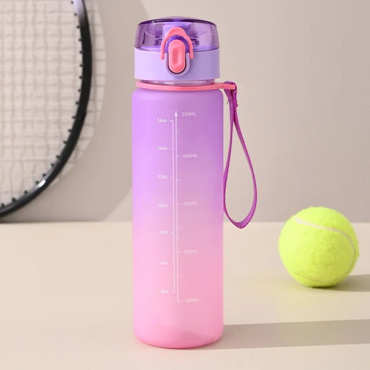 DIY 600ML Sport Bottle LOGO Name Customized Print Summer Plastic Cup Water Container Outdoor Travel Easy Take PP Full Safety