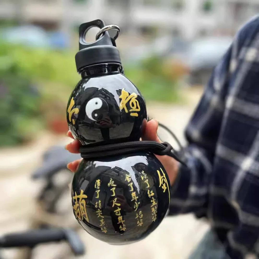 800ml Large Capacity Gourd Water Bottle Child Water Gourd Kettle Chinese Style Leakproof Water Jug for School Sport Water Kettle