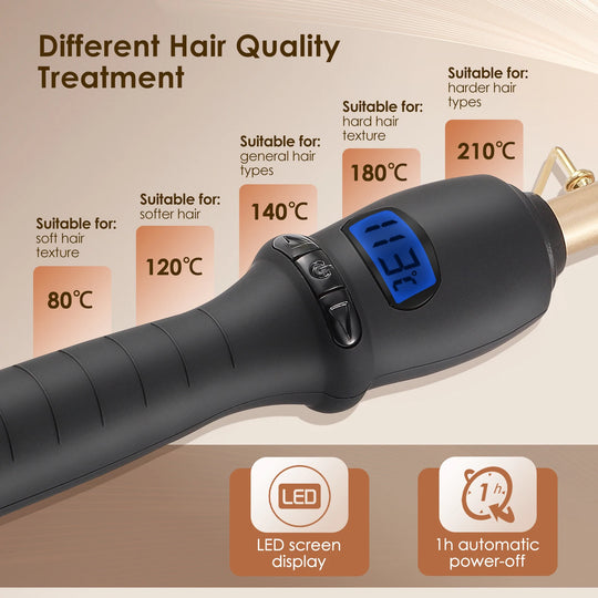 2 In1 Hot Comb Hair Straightener Electric Heating Comb Fast Heating Portable Travel Anti-Scald Beard Straightener Press Comb ﻿
