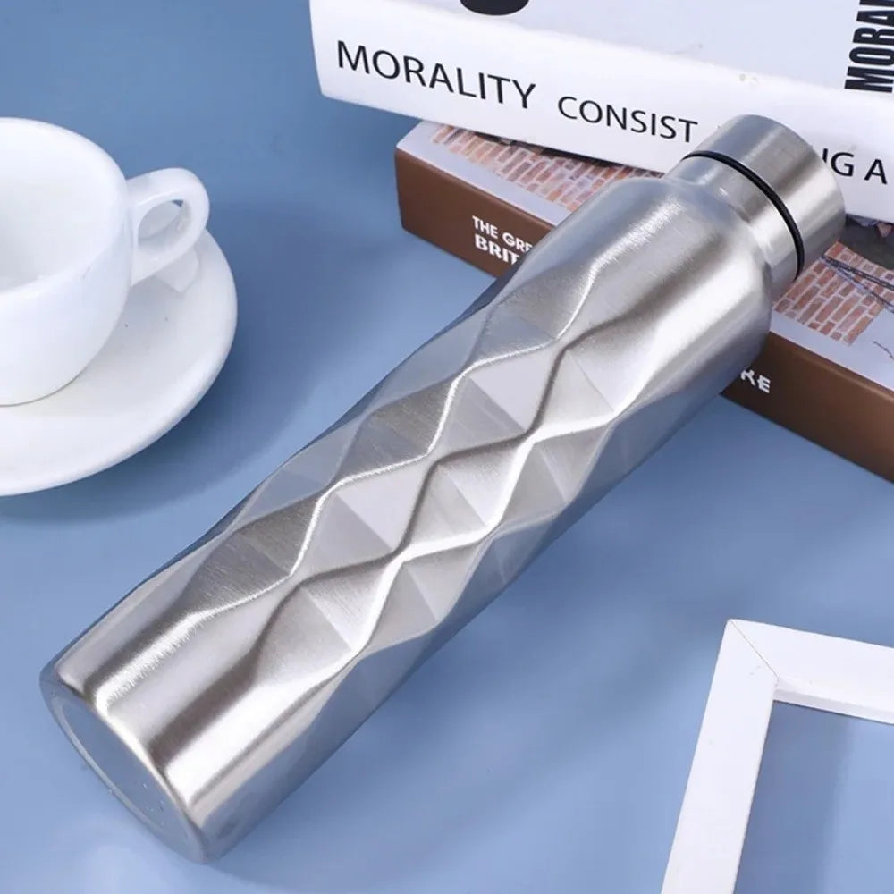 1000ML Water Bottle Stainless Steel Large Capacity Water Sport Bottle Single-Wall Leak-Proof Sport Flask For Fitness Gym Camping