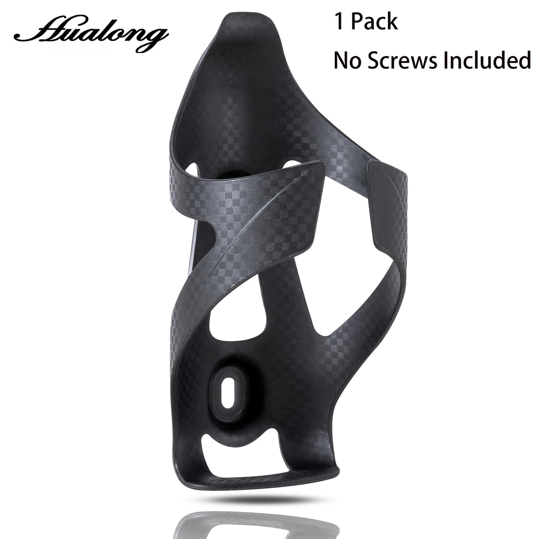 HUALONG Bike Water Bottle Holder Nylon Add Carbon Fiber Water Bottle Cage Road MTB Gravel Bikes Bicycle Water Bottl Drink Cup Ho