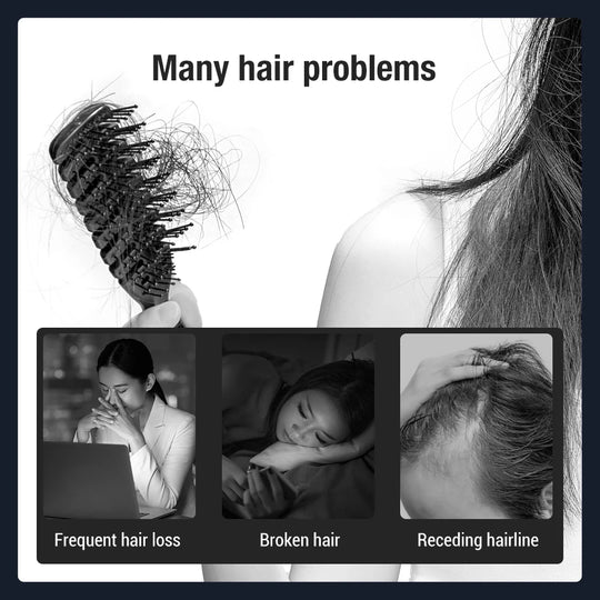 Electric Hair Massage Comb Vibration Microcurrent Scalp Massager Hair Growth Red Light Anti Hair Loss Receding Hairline Brush
