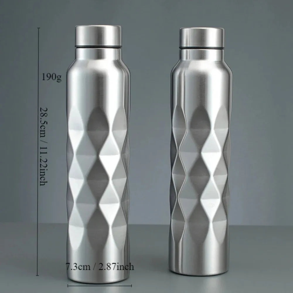 1000ML Water Bottle Stainless Steel Large Capacity Water Sport Bottle Single-Wall Leak-Proof Sport Flask For Fitness Gym Camping