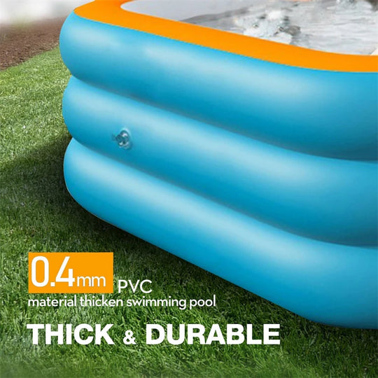 Piscine gonflable pour fêtes aquatiques en extérieur, piscine rectangulaire pliable pour adultes et enfants, idéale pour s&
