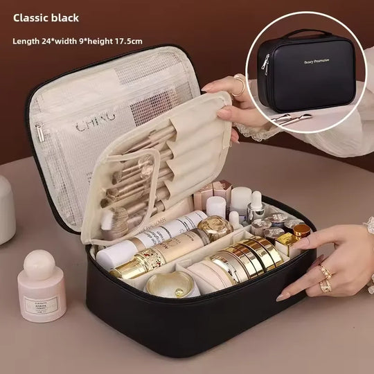 Trousse maquillage double couche grande capacité – Vue principale