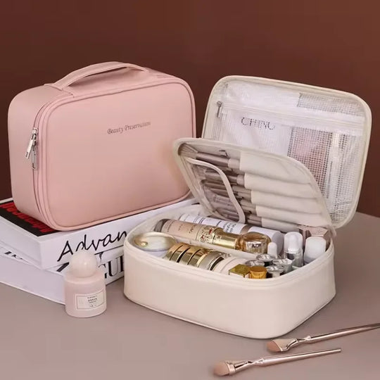 Trousse maquillage double couche grande capacité – Vue principale