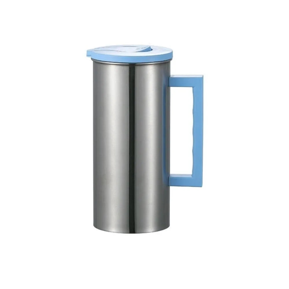 1.8 Liter Water Bottle Stainless Steel Flip Top Lids Large Water Pitcher Jug Single Layer Thickened Drinks Juice Beverage Jugs