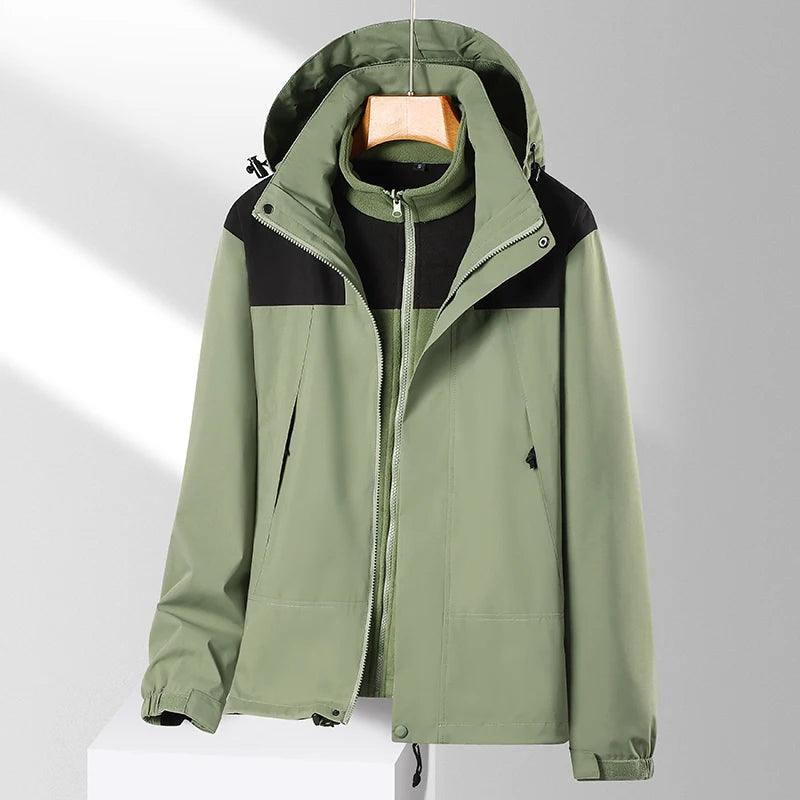 Veste 3 en 1 homme femme imperméable randonnée – Vue principale