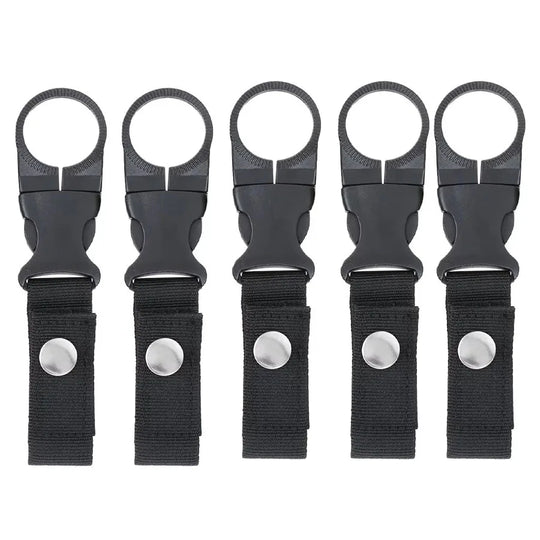 Webbing Water Bottle Holder Climbing Carabiner Belt Backpack Hanger Hooks Clip Multifunction Water Bottle Nylon Buckle Hook Clip