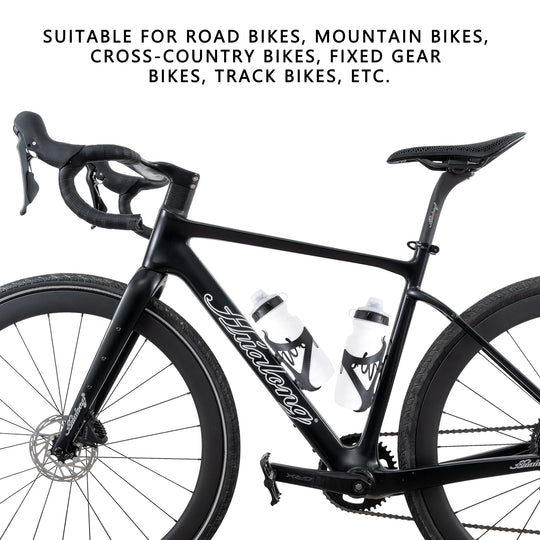 HUALONG Bike Water Bottle Holder Nylon Add Carbon Fiber Water Bottle Cage Road MTB Gravel Bikes Bicycle Water Bottl Drink Cup Ho