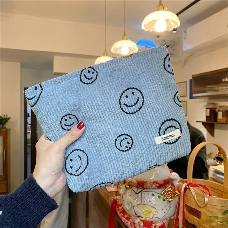 Trousse de maquillage en velours côtelé – Vue principale
