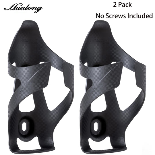 HUALONG Bike Water Bottle Holder Nylon Add Carbon Fiber Water Bottle Cage Road MTB Gravel Bikes Bicycle Water Bottl Drink Cup Ho