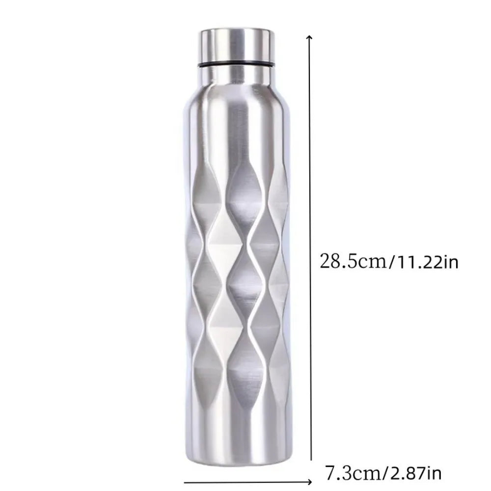 1000ML Water Bottle Stainless Steel Large Capacity Water Sport Bottle Single-Wall Leak-Proof Sport Flask For Fitness Gym Camping