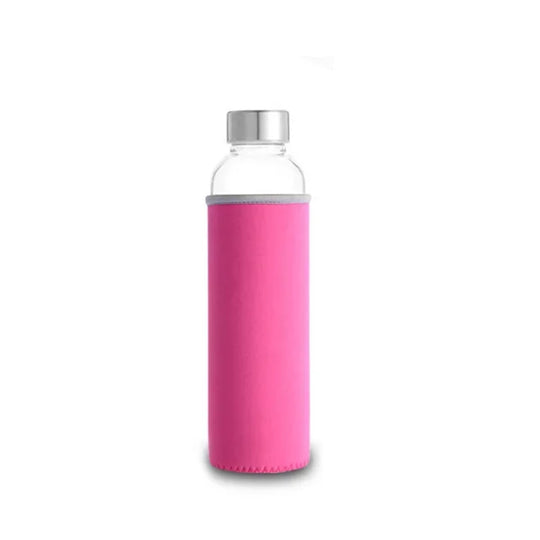 Upors 360ml 550ml Sport Style Glass Water Bottle Portable Bicycle Tour Solid Transparent Office Bottle