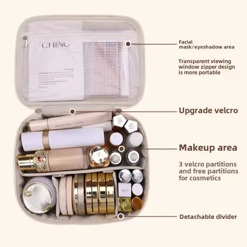 Trousse maquillage double couche grande capacité – Vue principale