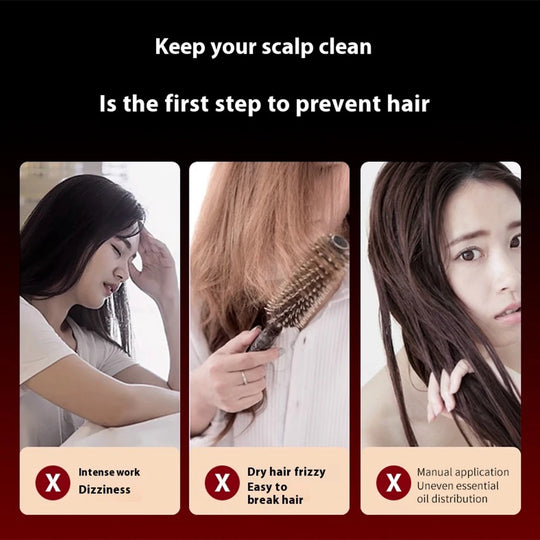 Electric Hair Massage Comb Vibration Microcurrent Scalp Massager Hair Growth Red Light Anti Hair Loss Receding Hairline Brush
