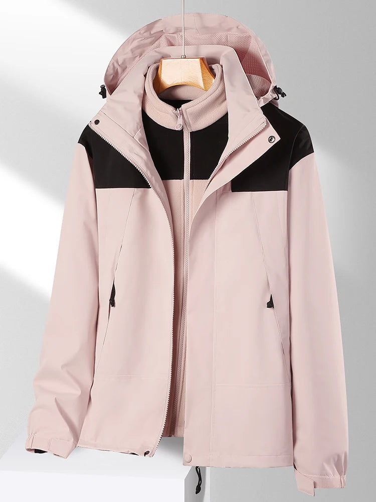 Veste 3 en 1 homme femme imperméable randonnée – Vue principale