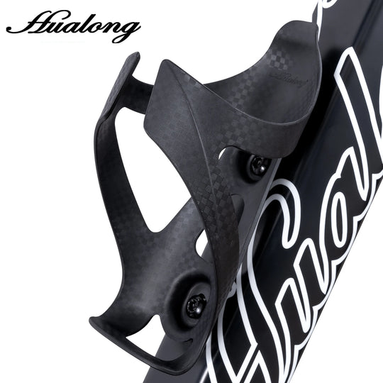 HUALONG Bike Water Bottle Holder Nylon Add Carbon Fiber Water Bottle Cage Road MTB Gravel Bikes Bicycle Water Bottl Drink Cup Ho