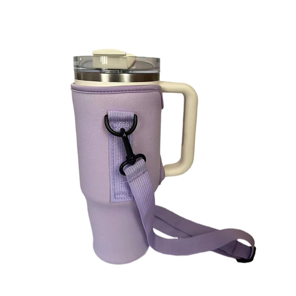 30/40OzWaterBottle Crossbody Bag Reusable Water Bottle Accessory Portable Water Bottle Cooler Bag with Adjustable Shoulder Strap