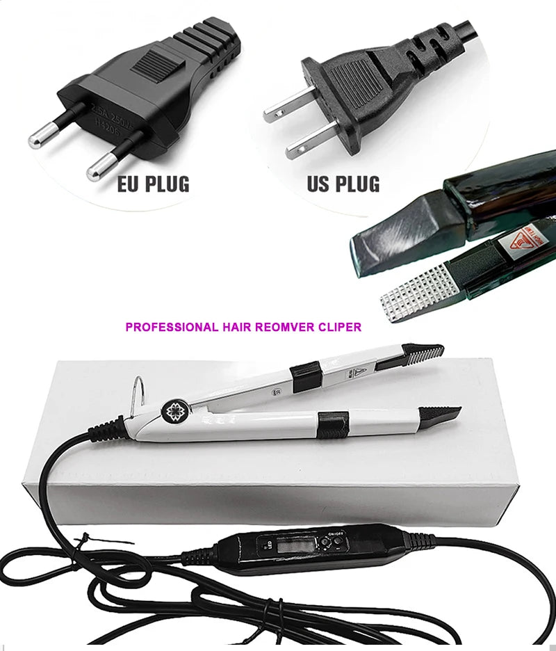 Advanced V Light Hair Extensions Kit Tape-In Extensions with High-Tech UV Machine and Glue for Quality Salon Use Seamless Hair