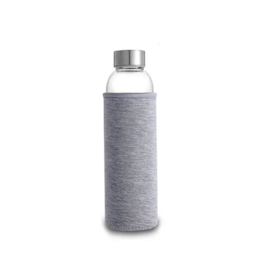 Upors 360ml 550ml Sport Style Glass Water Bottle Portable Bicycle Tour Solid Transparent Office Bottle
