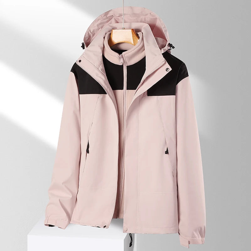 Veste 3 en 1 homme femme imperméable randonnée – Vue principale