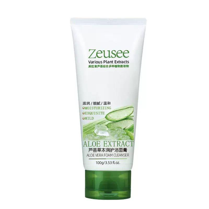 Mousse Nettoyante Visage Aloe Vera Zeusee 100g — Hydratante et Douce
