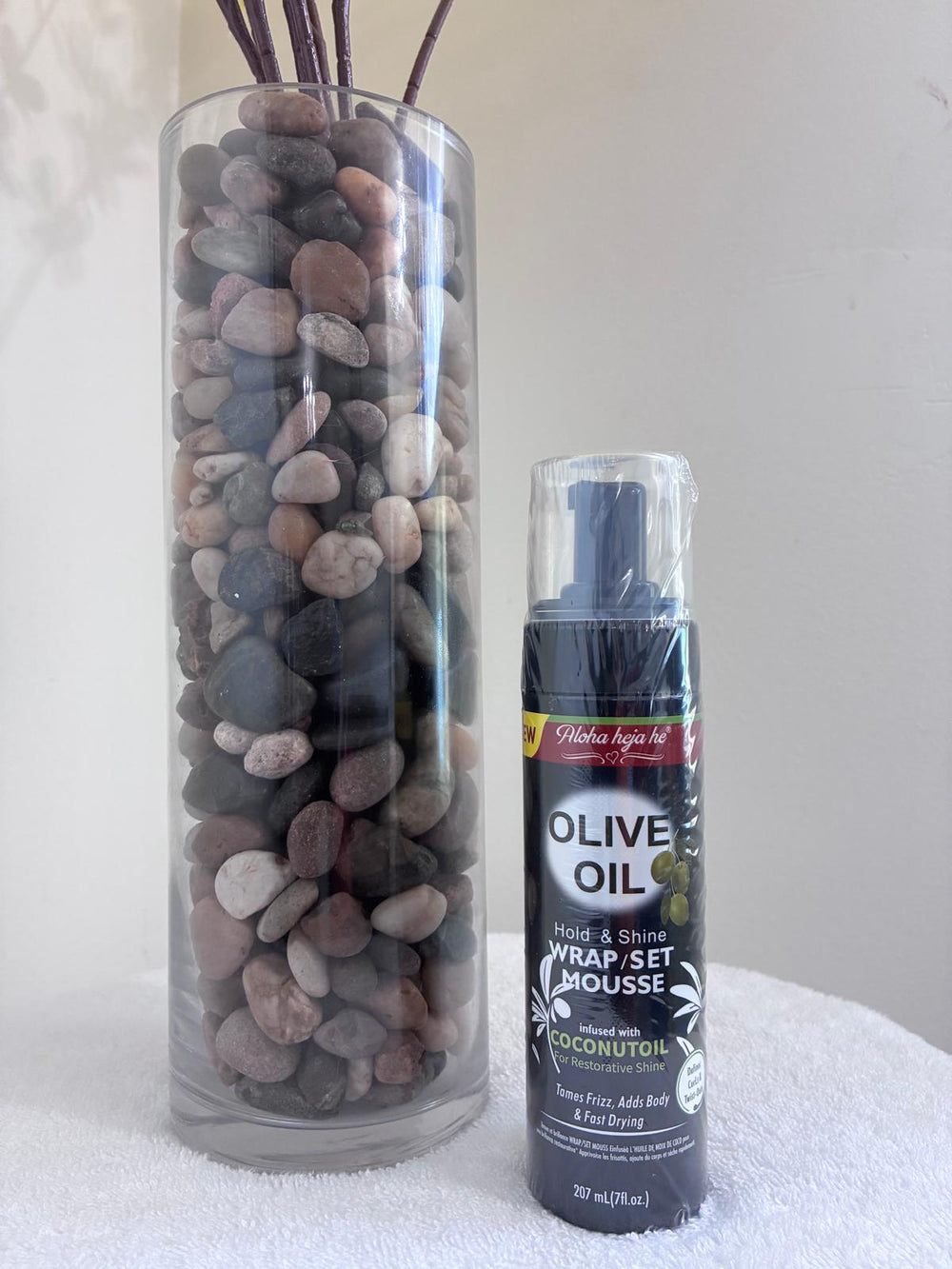 Aloha heja he Olive Oil Hold & Shine Wrap/Set Mousse 207 mL