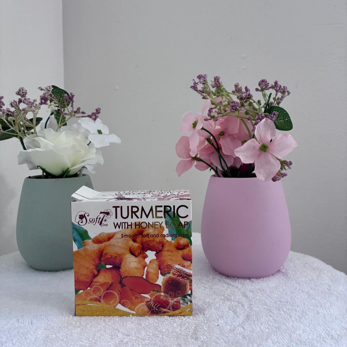 Ssoft Shop Savon Curcuma et Miel pour peau douce et lumineuse