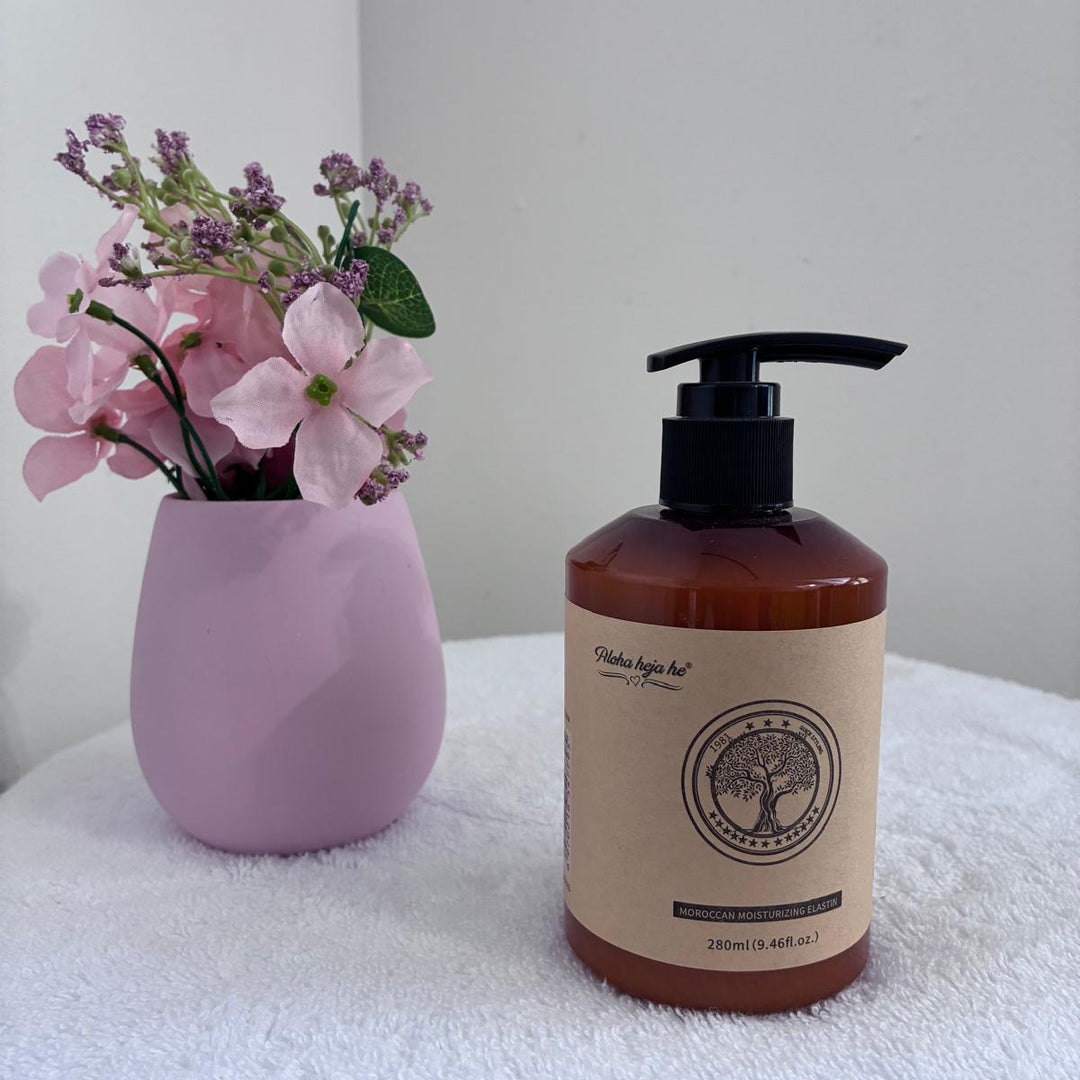 Aloha heja he Moroccan Moisturizing Elixir 280ml flacon ambré avec pompe