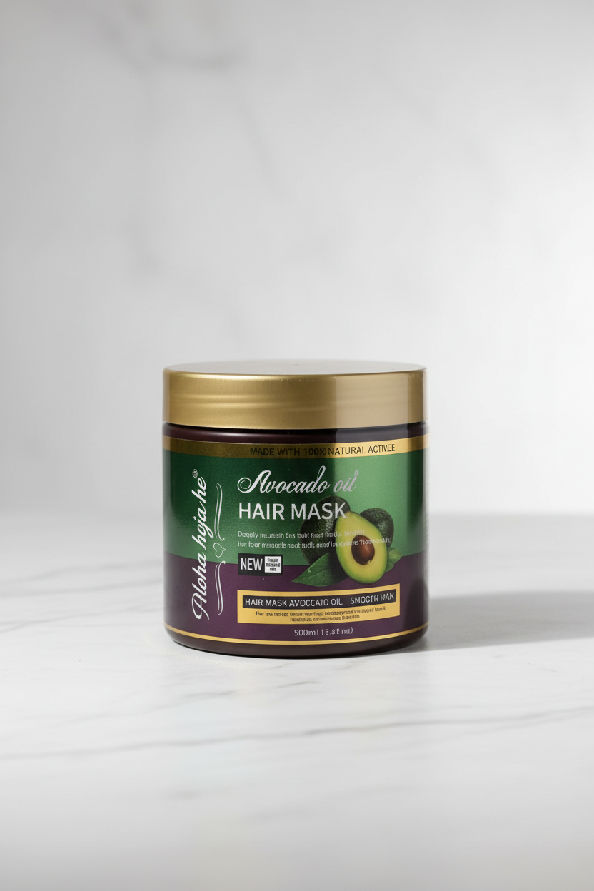 Aloha Lyche Hair Mask – Front View, Minimal Luxury