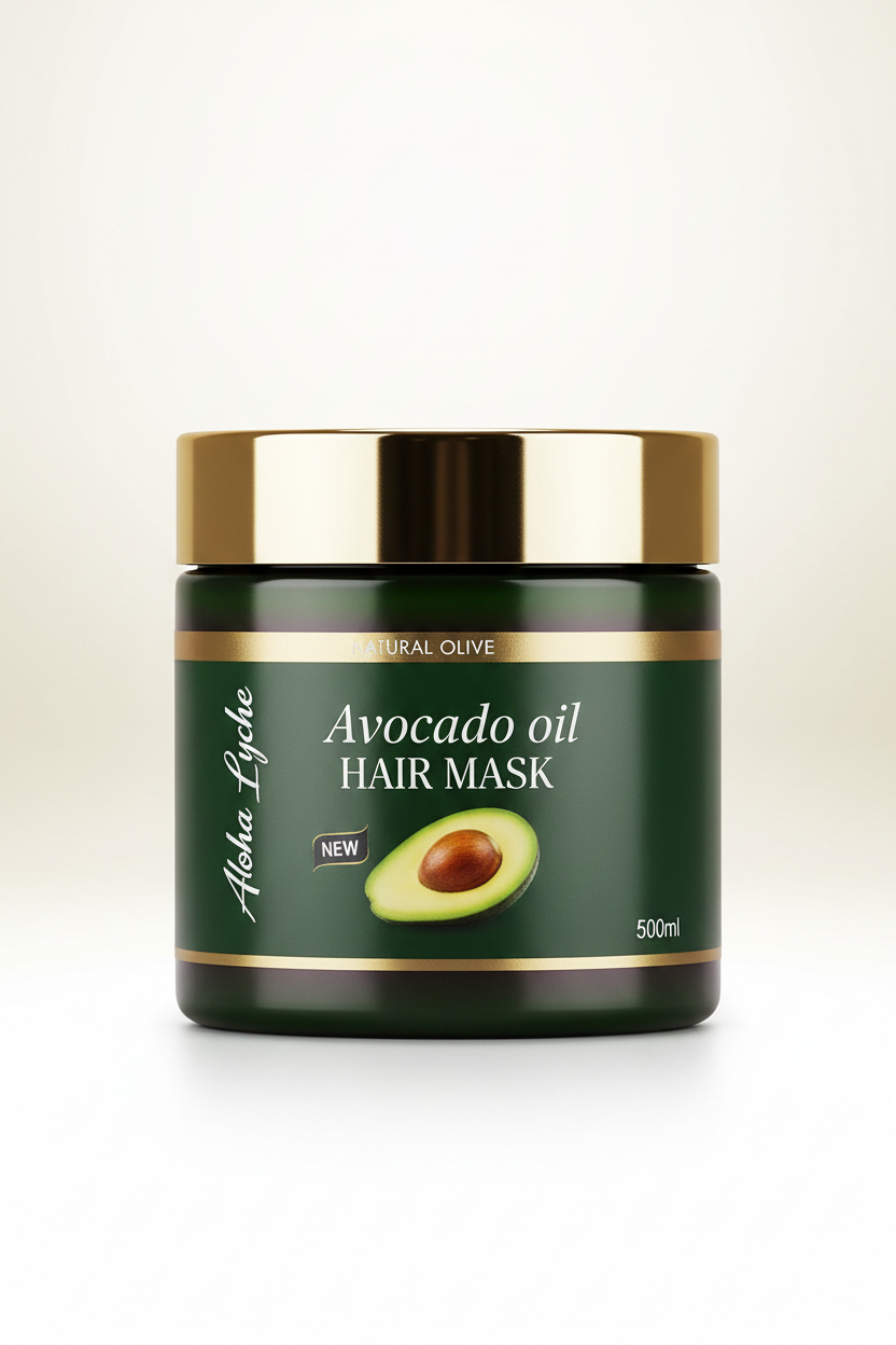 Aloha Lyche Hair Mask – Front View Minimal Luxury