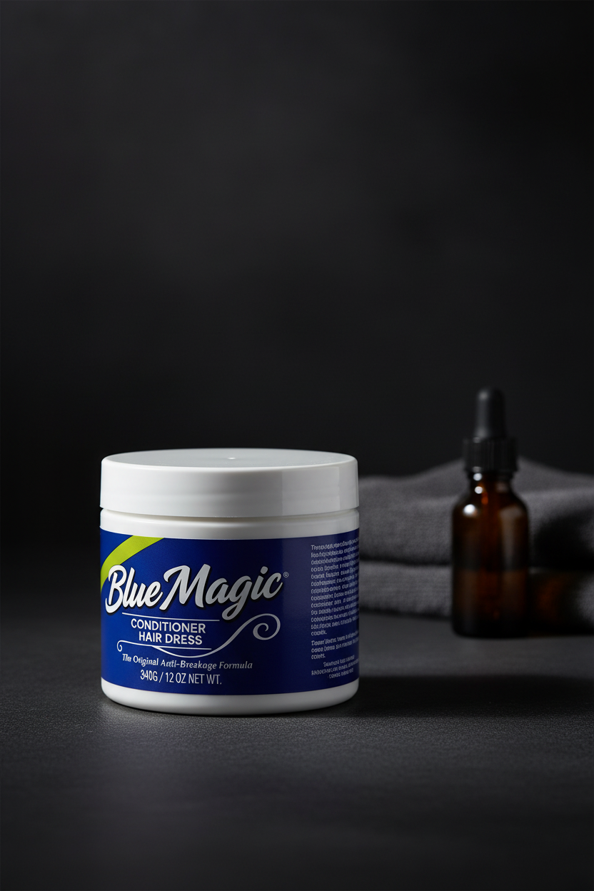 Blue Magic – Side-Rear Angle, Dark Moody Background