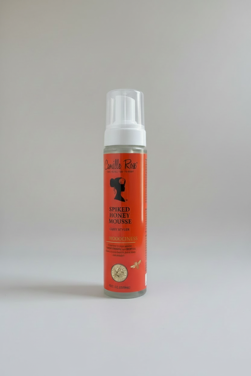 Camille Rose Spiked Honey Mousse – Front Angle, Minimal White Studio