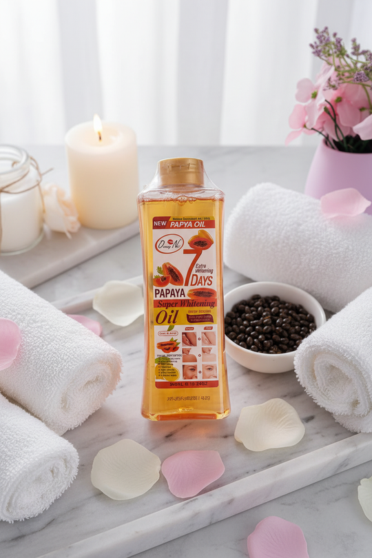 Papaya Oil – Top-Down, Spa Background